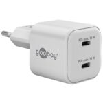 Goobay nano USB lader | 2x USB-C PD | GaN | 35W | (meerdere kleuren)
