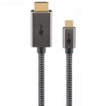 Goobay USB-C - HDMI 4K 60Hz kabel | aluminium/nylon | zwart (meerdere lengtes)