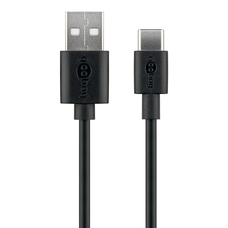 Goobay USB-C - USB-A kabel | compact | USB2.0 | 15W | | (meerdere lengtes, meerdere kleuren)