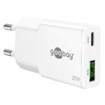 Goobay slim USB lader | USB-C PD + USB-A QC | GaN | 25W | (meerdere kleuren)