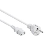 Goobay C13 (recht) - CEE 7/7 (recht) stroomkabel | 3x 0,75mm | | wit (meerdere lengtes)