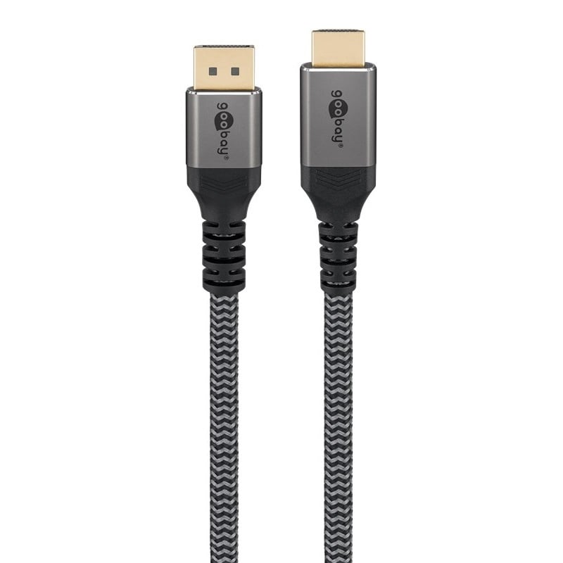 Goobay Plus DisplayPort - HDMI kabel | 8K 60Hz | zwart (meerdere lengtes)