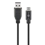 Goobay USB-C - USB-A kabel | USB2.0 | QC 18W | | zwart (meerdere lengtes)