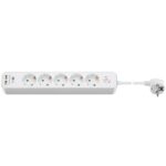Goobay stekkerdoos | 5 contacten | 2x USB-A | schakelaar | 1,5 meter