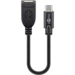 Goobay USB-C (m) - USB-A (v) adapter | USB2.0 | 2,5W | zwart | 0,20 meter