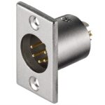 XLR 5-pins (m) inbouw connector | metaal