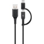 Goobay USB-C/Micro USB - USB-A kabel | USB2.0 | 2,5W | zwart | 1 meter