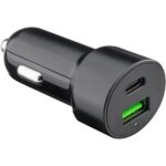 Goobay USB autolader | USB-C PD en USB-A QC | 48W