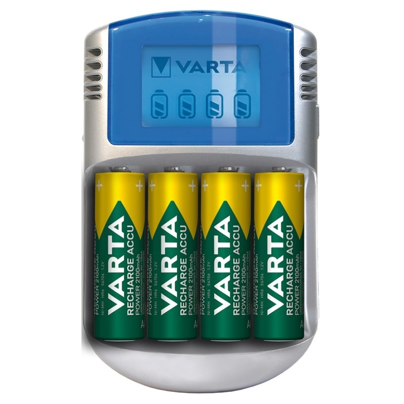 Varta LCD Charger batterijenlader | AA/AAA | incl. 4x AA (HR6) | 2600 mAh