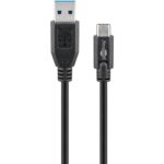 Goobay USB-C - USB-A kabel | USB3.0 5 Gbps | 15W | zwart (meerdere lengtes)