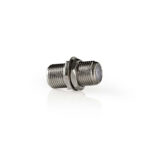 Satelliet- en Antenne-Adapter | F-Female | F-Female | Vernikkeld | 75 Ohm | Recht | Metaal | Zilver | 1 Stuks | Doos