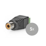 CCTV-Security Connector | 2-Voudig Aansluitblok | DIN Female | Female | Groen / Zwart