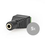 CCTV-Security Connector | 3-Voudig Aansluitblok | 3,5 mm Jack Female | Female | Groen / Zwart