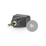 CCTV-Security Connector | 3-Voudig Aansluitblok | 3,5 mm Jack Male | Male | Groen / Zwart