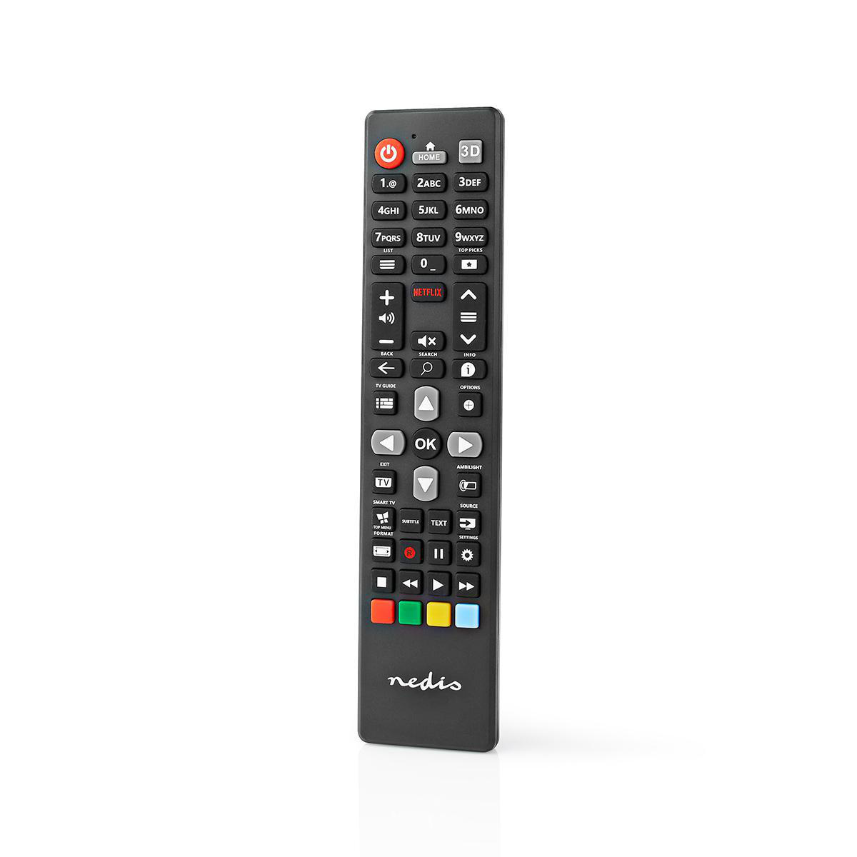 Vervangende Afstandsbediening | Geschikt voor: Philips | Vast | 1 Apparaat | Ambilight Knop / Netflix Knop | Infrarood | Zwart