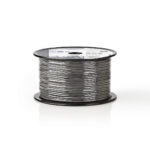 Microfoonkabel | 2 x 0.12 mm² | Koper | 100 m | Rond | PVC | Donkergrijs | Rol