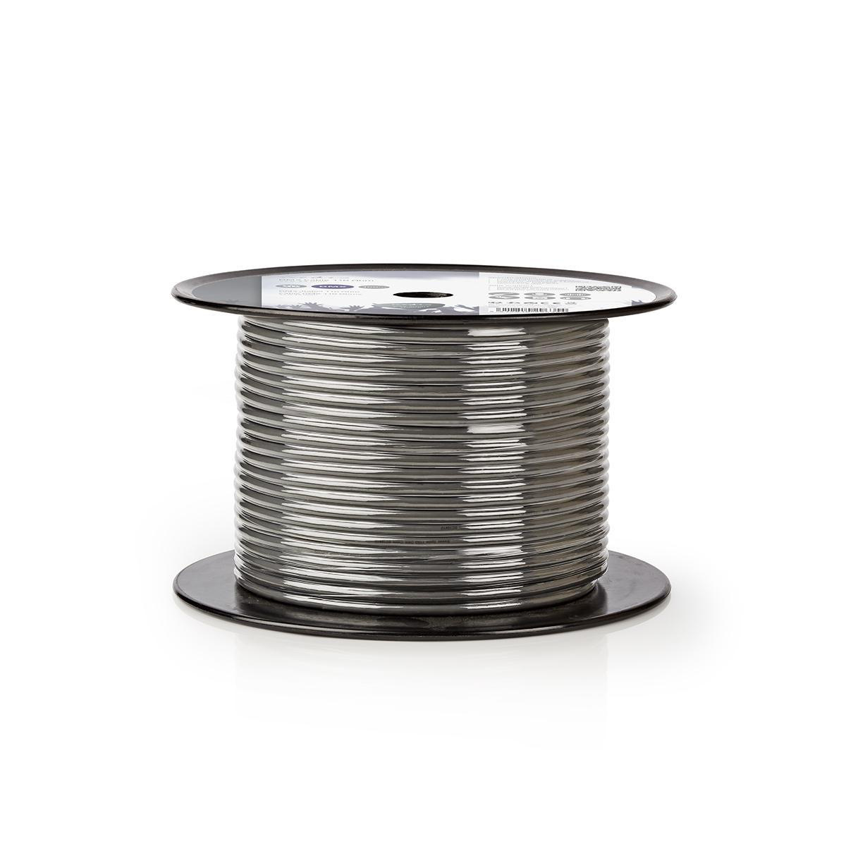 DMX-Kabel | 110 Ohm | 20 x 0.12 mm | 100 m | Rond | PVC | Donkergrijs | Rol