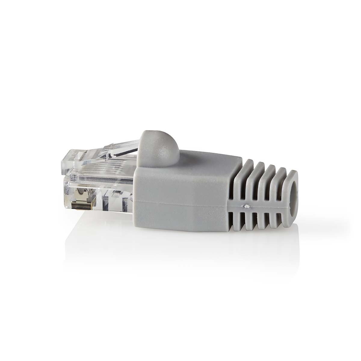 RJ45-Connector | Male | Solid UTP CAT6 | Recht | Verguld | 10 Stuks | PVC | Grijs | Doos