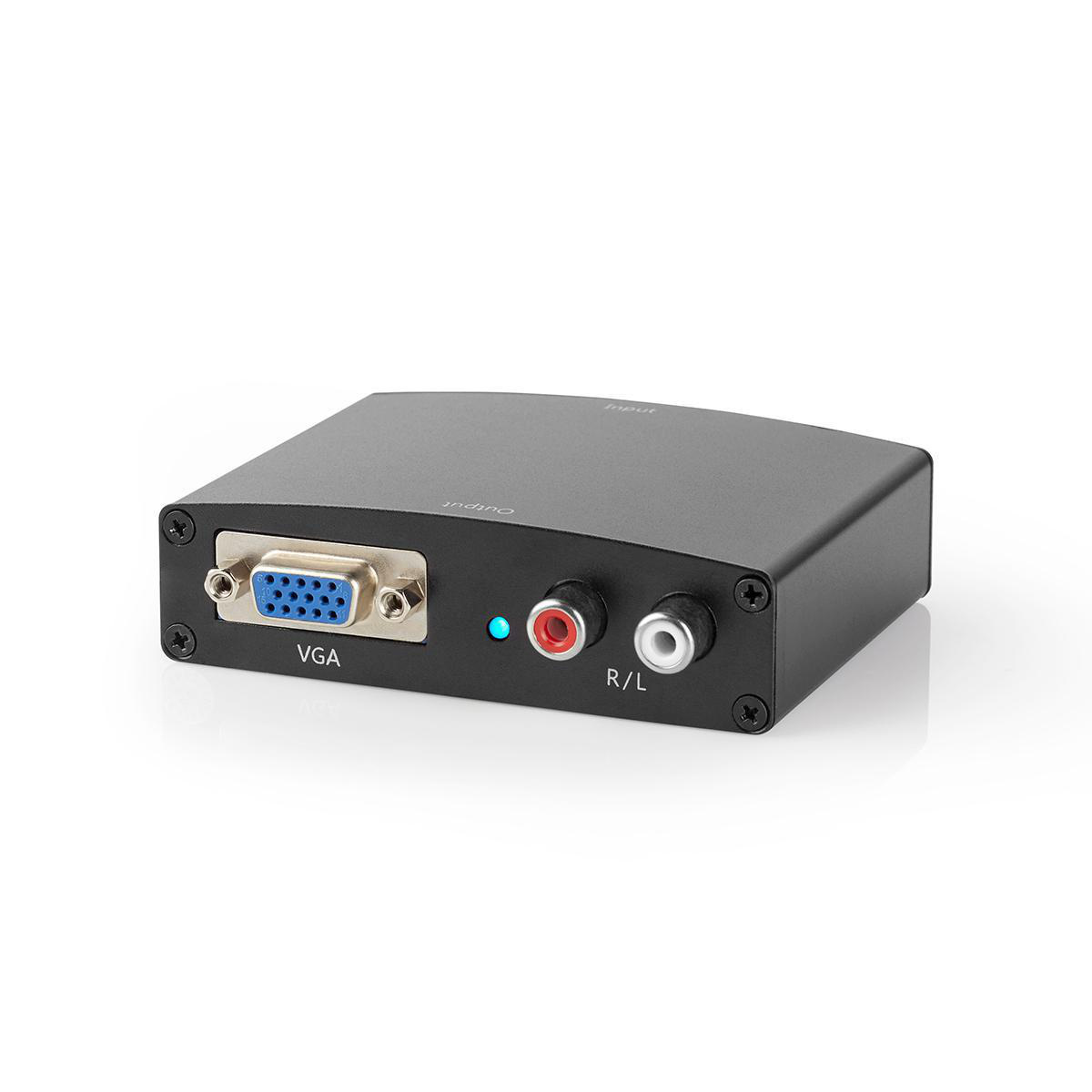 HDMI™-Converter | HDMI™ Input | VGA Female / 2x RCA Female | 1-weg | 1280x768 | 1.65 Gbps | Aluminium | Antraciet