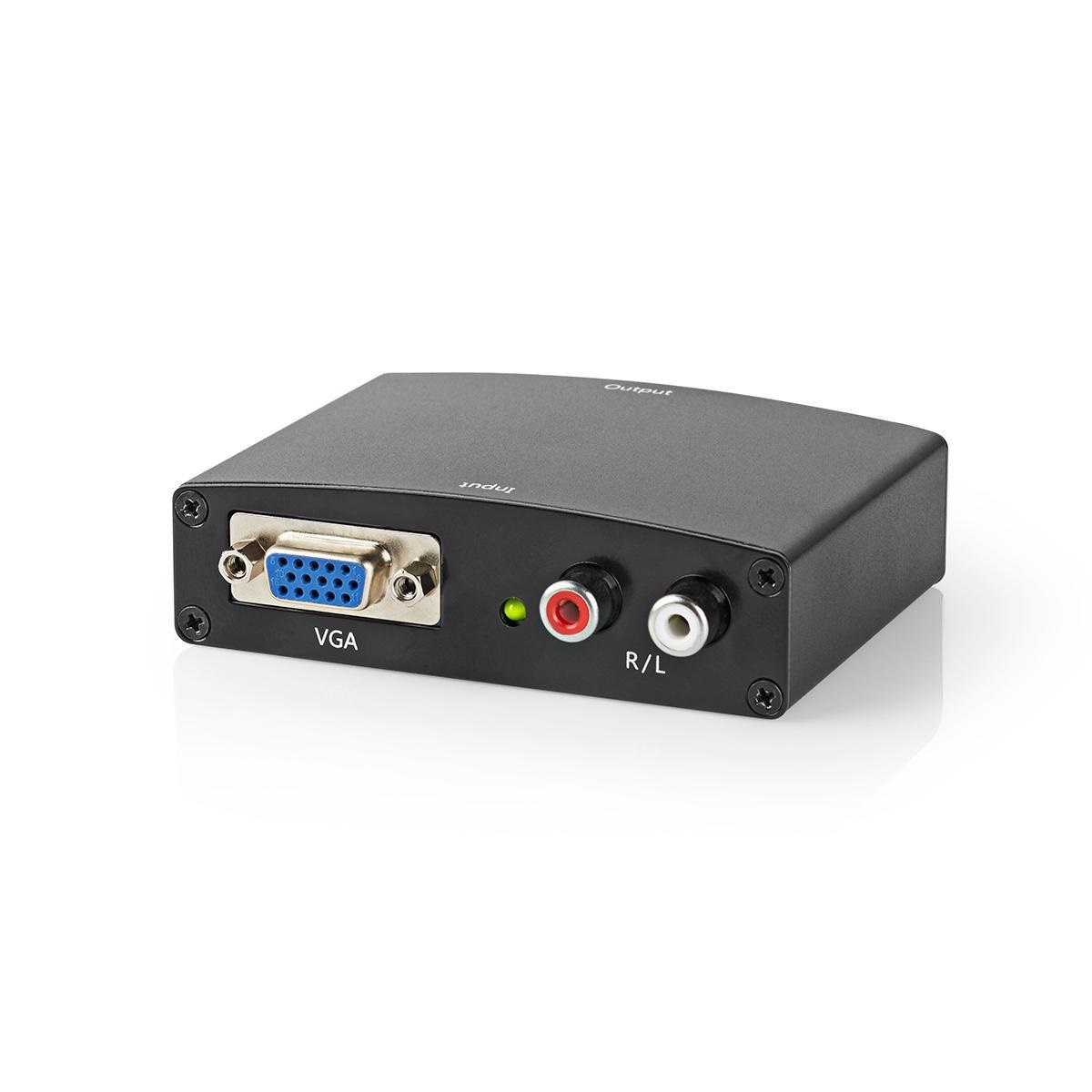 HDMI™-Converter | VGA Female / 2x RCA Male | 1x HDMI™ Output | 1-weg | 1080p | 1.65 Gbps | Aluminium | Antraciet