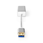 USB-netwerkadapter | USB 3.2 Gen 1 | 1 Gbps | USB-A Male | RJ45 Female | 0.20 m | Rond | Verguld | Koper | Zilver | Cover Window Box