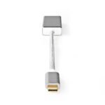 USB-C™ Adapter | USB 3.2 Gen 1 | USB-C™ Male | DisplayPort Female | 0.20 m | Rond | Verguld | Gevlochten / Nylon | Zilver | Cover Window Box