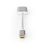 USB-C™ Adapter | USB 3.2 Gen 1 | USB-C™ Male | HDMI™ Output | 4K@60Hz | Power delivery | 0.20 m | Rond | Verguld | Gevlochten / Nylon | Zilver | Cover Window Box