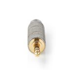 Stereo-Audioadapter | 3,5 mm Male | 6,35 mm Female | Verguld | Recht | Aluminium / Zink | Goud / Metaal | 1 Stuks | Cover Window Box