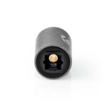 TosLink-Adapter | Toslink Female | Toslink Female | Recht | Metaal | Gun Metal Grijs | 1 Stuks | Doos