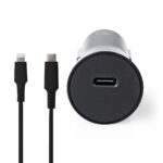 Autolader | 20 W | 1.67 / 2.22 / 3.0 A | Outputs: 1 | Poorttype: USB-C™ | Lightning 8-Pins (Los) Kabel | 1.00 m | Automatische Voltage Selectie