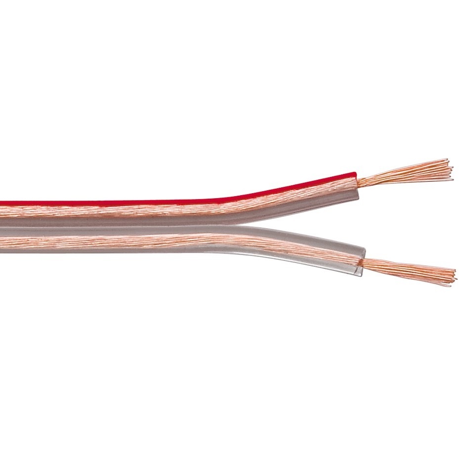 Speaker-Kabel | 2 x 1.50 mm² | CCA | 15.0 m | Rond | PVC | Transparant | Folieverpakking
