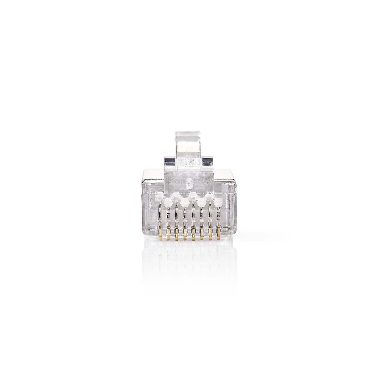 RJ45 krimp connectoren (STP) voor CAT5/5e netwerkkabel (vast) - 10 stuks