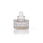 RJ45 krimp connectoren (STP) voor CAT5/5e netwerkkabel (flexibel) - 10 stuks