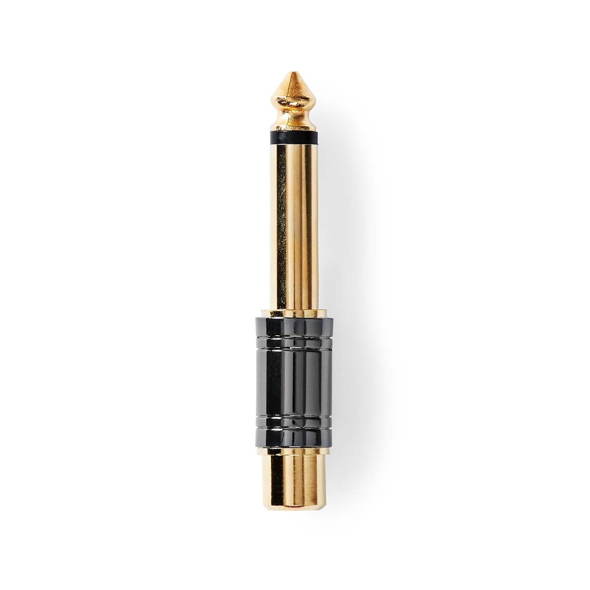Mono-Audioadapter | 6,35 mm Male | RCA Female | Verguld | Recht | Metaal | Metaal | 1 Stuks | Doos