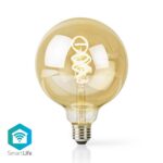 SmartLife LED Filamentlamp | Wi-Fi | E27 | 360 lm | 4.90 W | Warm tot Koel Wit | 1800 - 6500 K | Glas | Android™ / IOS | Globe | 1 Stuks