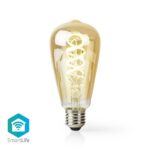 SmartLife LED Filamentlamp | Wi-Fi | E27 | 360 lm | 4.90 W | Warm tot Koel Wit | 1800 - 6500 K | Glas | Android™ / IOS | ST64 | 1 Stuks