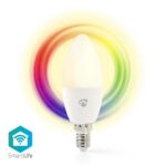 SmartLife Multicolour Lamp | Wi-Fi | E14 | 470 lm | 4.90 W | RGB / Warm tot Koel Wit | 2700 - 6500 K | Android™ / IOS | Kaars | 1 Stuks