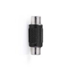 Mono-Audioadapter | RCA Female | RCA Female | Vernikkeld | Recht | ABS | Zwart | 1 Stuks | Doos