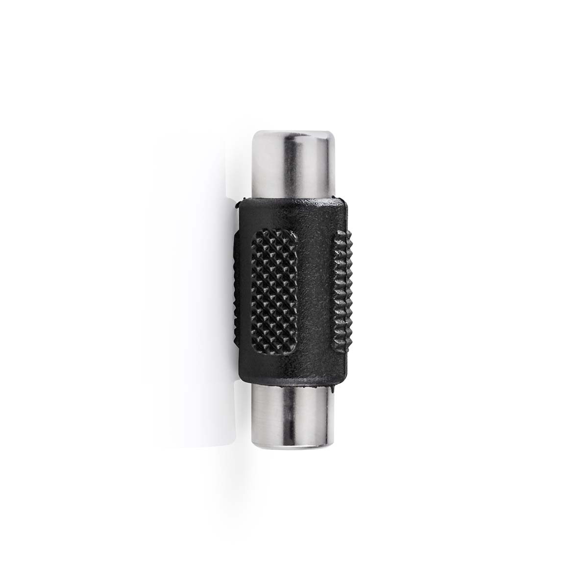 Mono-Audioadapter | RCA Female | RCA Female | Vernikkeld | Recht | ABS | Zwart | 1 Stuks | Doos