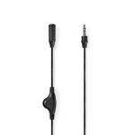 Stereo-Audiokabel | 3,5 mm Male | 3,5 mm Female | Vernikkeld | 1.00 m | Rond | Zwart | Doos