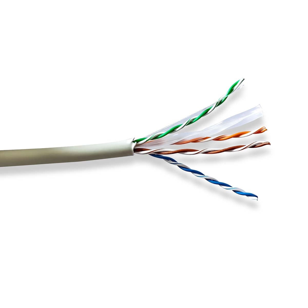 CAT6 Netwerkkabel Rol | Stranded | U/UTP | Koper | 305 m | Binnenshuis | Rond | LSZH | Grijs | Trekdoos