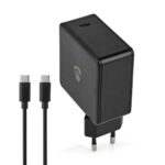 Oplader | 65 W | PD3.0 27W / PD3.0 36W / PD3.0 45W / PD3.0 65W | Snellaad functie | 3.0 / 3.25 A | Outputs: 1 | USB-C™ | Type-C™ | 2.00 m | Automatische Voltage Selectie | Zwart