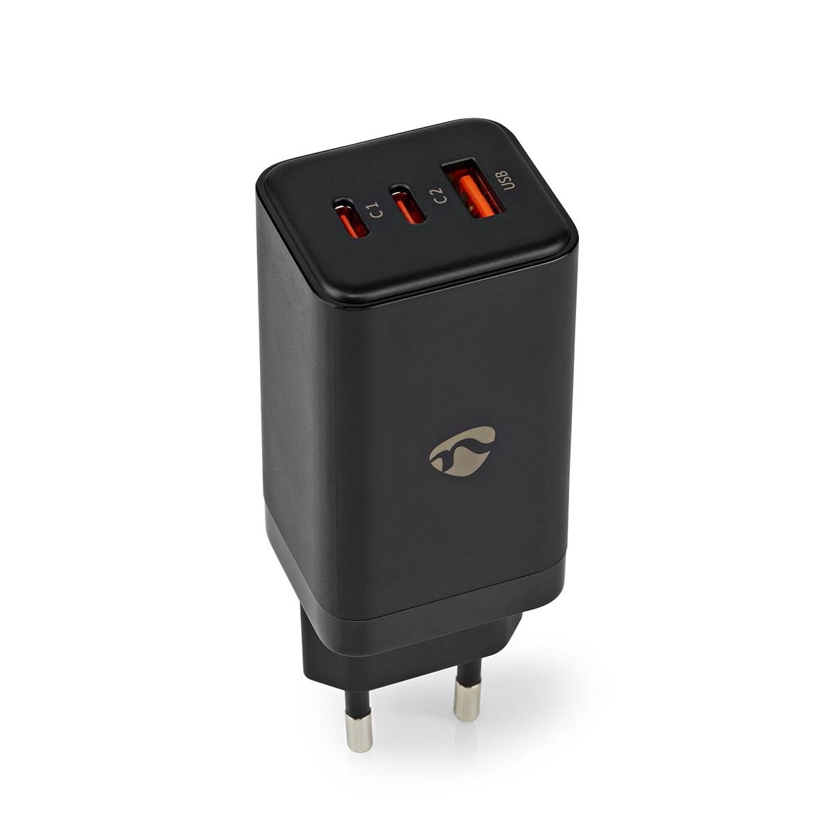 Oplader | 65 W | GaN | PD3.0 18W / PD3.0 20W / PD3.0 27W / PD3.0 36W / PD3.0 45W / PD3.0 60W / PD3.0 65W / QC3.0 | 3.0 / 3.25 A | Outputs: 3 | USB-A / 2x USB-C™ | Automatische Voltage Selectie | Zwart