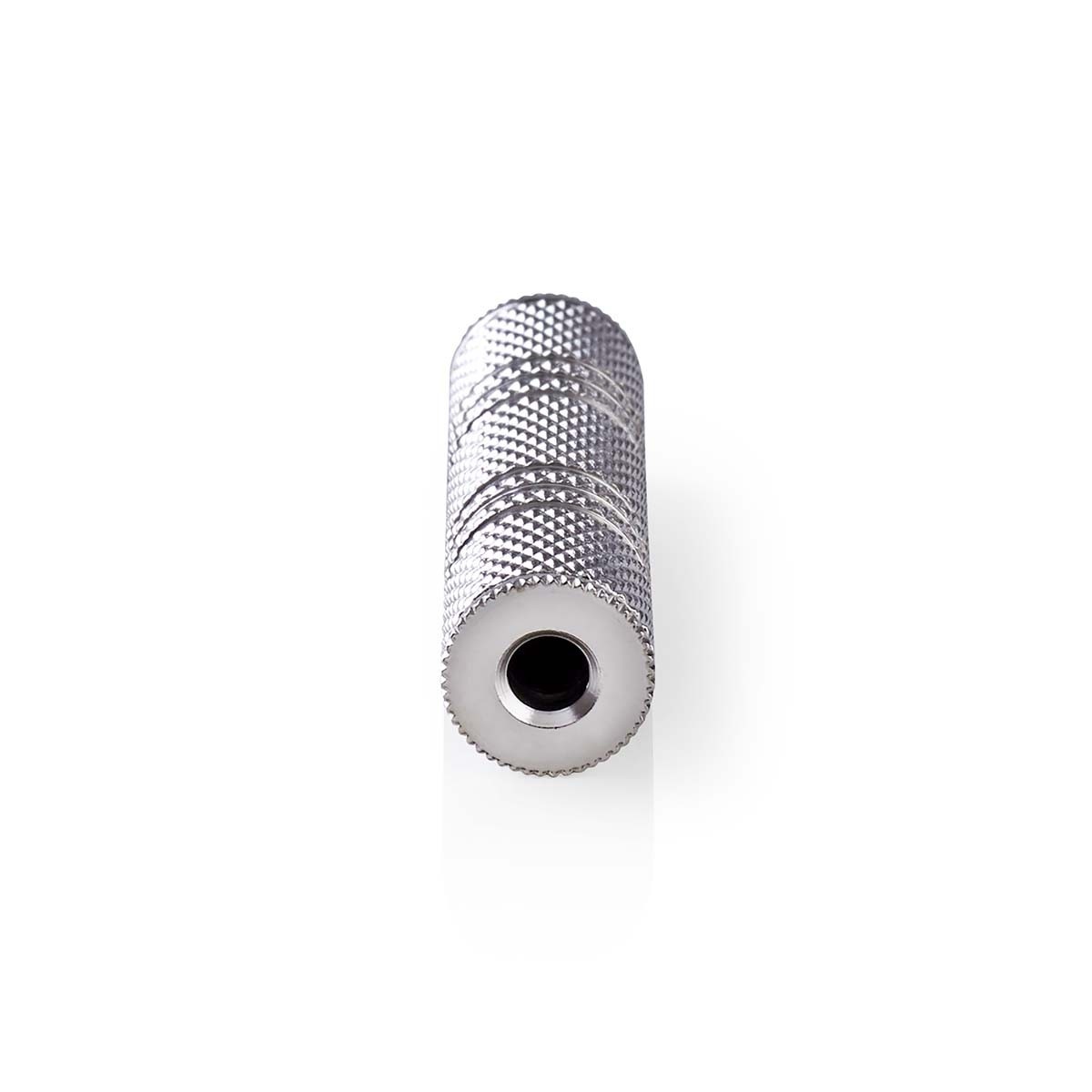 Stereo-Audioadapter | 3,5 mm Female | 3,5 mm Female | Vernikkeld | Recht | Metaal | Zilver | 1 Stuks | Doos