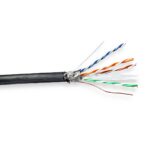 CAT6 Netwerkkabel Rol | Solid | S/FTP | Koper | 305 m | Buitenshuis | Rond | PE | Zwart | Trekdoos