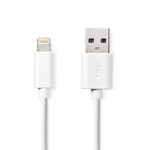 Lightning Kabel | USB 2.0 | Apple Lightning 8-Pins | USB-A Male | 480 Mbps | Vernikkeld | 2.00 m | Rond | PVC | Wit | Doos