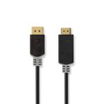 DisplayPort-Kabel | DisplayPort Male | HDMI™ Connector | 4K@30Hz | Verguld | 3.00 m | Rond | PVC | Antraciet | Doos