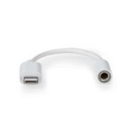 Lightning-Adapter | Apple Lightning 8-Pins | 3,5 mm Female | Vernikkeld | 0.10 m | Rond | PVC | Doos