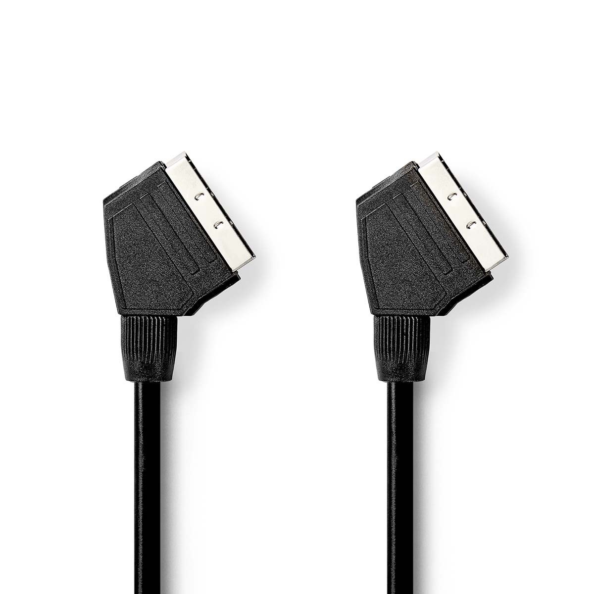 SCART-Kabel | SCART Male | SCART Male | Vernikkeld | 480p | 2.00 m | Rond | PVC | Zwart | Doos