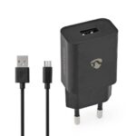 Oplader | 5 W | 1.0 A | Outputs: 1 | USB-A | Micro-USB | 1.00 m | Single Voltage Output | Zwart